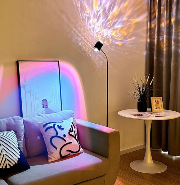 Lighting Internet Celebrity Living Room Sunset Metal Spotlight Water Ripple - Image 4