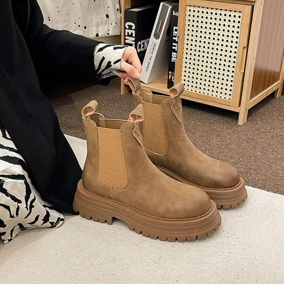 British Style Complex Sleeve Motorcycle Boots Women - Image 4