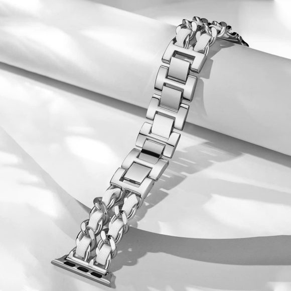 Stainless Steel Double Chain Metal Watch Strap - Image 10