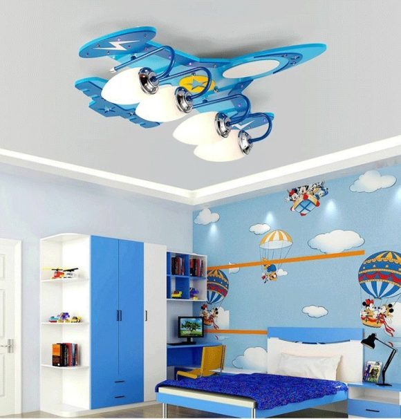 Children's Room LED Ceiling Creative Airplane Cartoon Eye Protection Lamps - Image 5