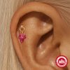 Sterling Silver Super Flash Water Drop Colorful Crystals Cartilage - Image 6