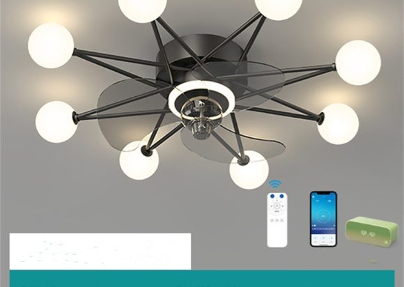 Nordic Ceiling Fan Lights Living Room Dining Room Full Of Stars - Image 3