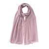 Women's Pure Color Pearl Chiffon Bubble Scarf Gauze Scarf - Image 2