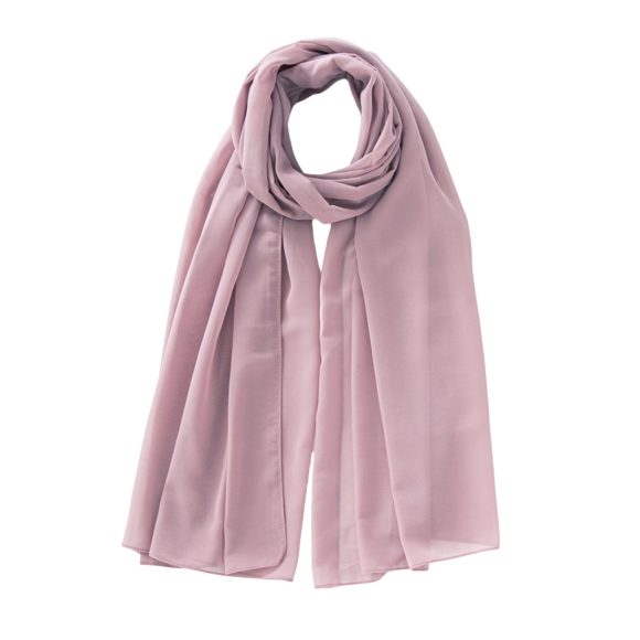 Women's Pure Color Pearl Chiffon Bubble Scarf Gauze Scarf - Image 2