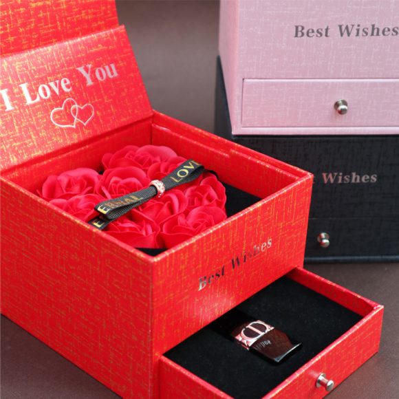 Double Life Rose Jewelry Packaging Gift Box - Image 3