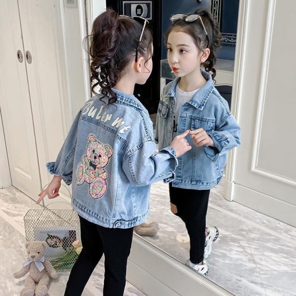 Cartoon Jacket Clothes Children Denim Tops - Image 5