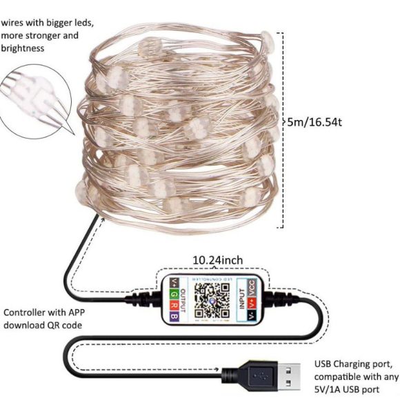 Smart Phone APP Copper Wire Light String - Image 3