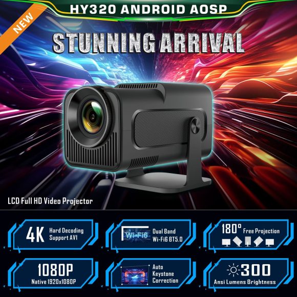 HY320 Android Small HD Smart Projector 1080p - Image 7