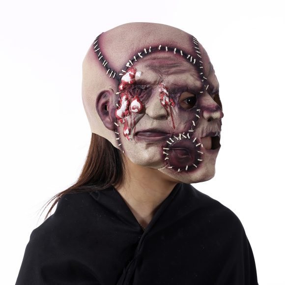 Halloween Three-sided Grimace Horror Mask Cosplay Mask Party Scary Mask Prop - Image 2