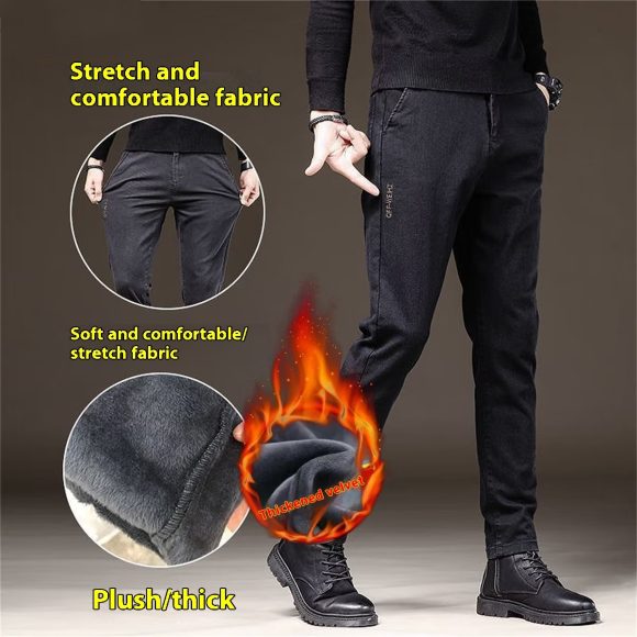 Men's Straight Business Thick Casual Trousers - Image 3