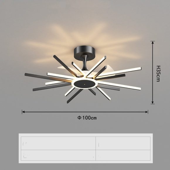 Nordic Light Luxury Living Room Fan Lamp Simple New Style - Image 2
