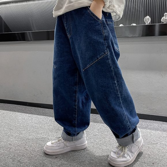 Boys Autumn Jeans Children's Clothing Casual Spring And Autumn Handsome Trousers - Image 2