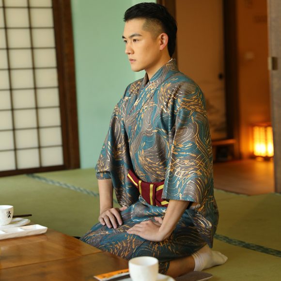 Japanese Kimono Men's Traditional Kimono Formal Wear Summer Fireworks Kimono Suit - Image 2
