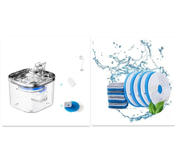 Pet Cat Dog Stainless Steel Automatic Circulation Water Dispenser Intelligent Fountain Pets Accessories - Image 6