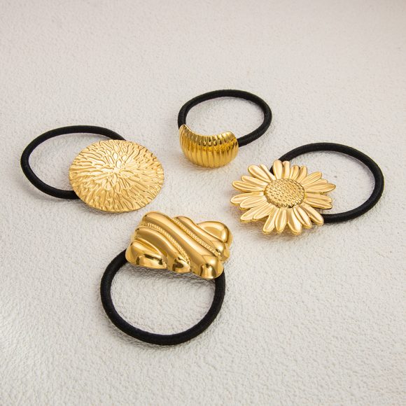 Stainless Steel Flower Style Hair Band Advanced Sense - Image 5