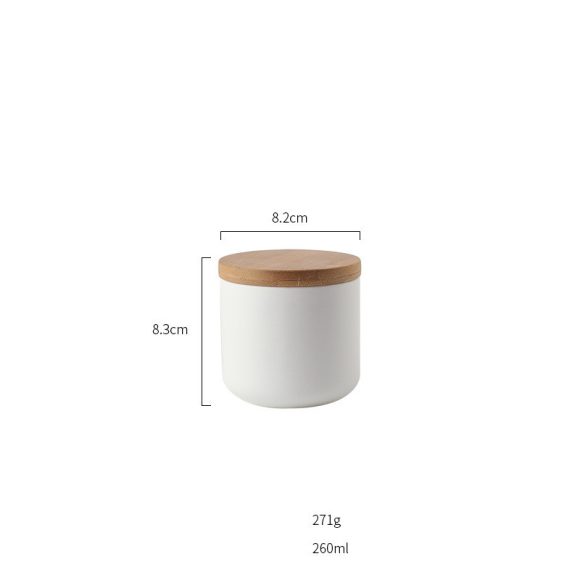 Kitchen ceramic wooden lid sealed storage jar - Image 3