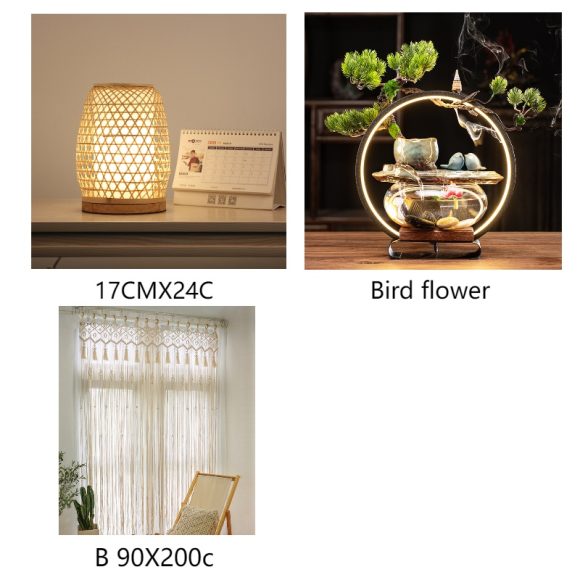 Table Lamp Bedroom Bedside Night Light Simple Handmade Bamboo Lamp - Image 5