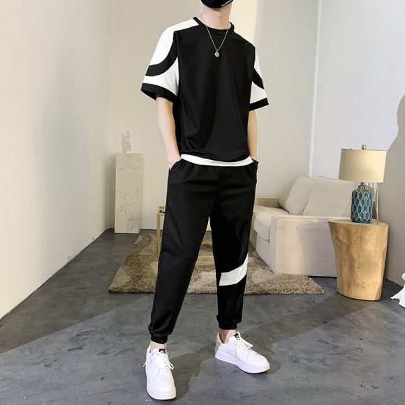 Summer Short-sleeved T-shirt Men's Casual Suit - Image 2