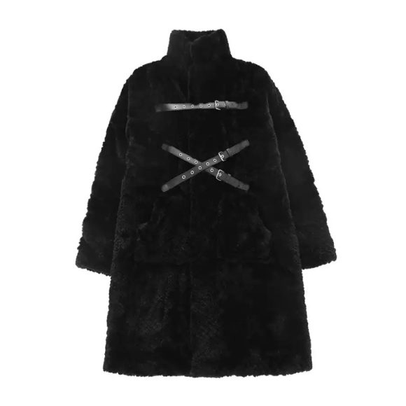 Dark Style Imitation Fur Plush Coat Women's Mid-length - Image 3