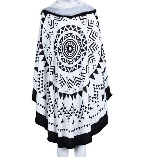European and American printed tassel round beach mats Seaside yoga mat round beach towels - Image 3