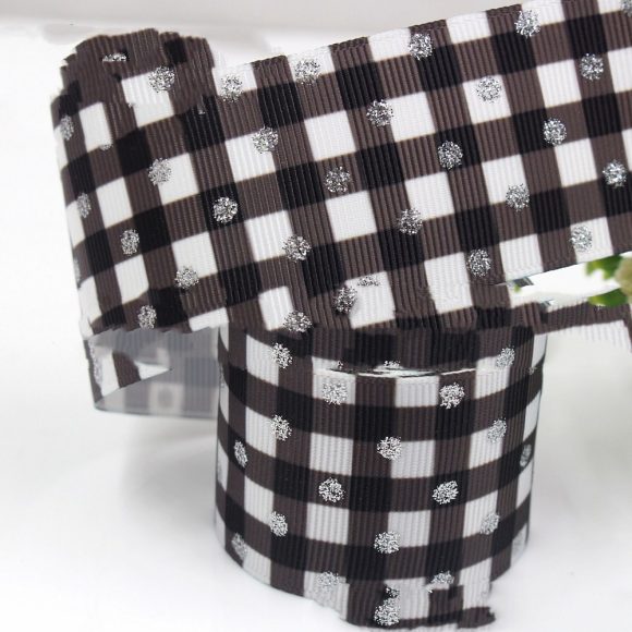 25mm Plaid Laser Silver Thermal Transfer Thread Ribbon - Image 6
