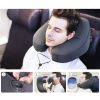 Hooded Travel Pillow H Shaped Inflatable Neck Pillow Folding Lightweight Nap Car Seat Office Airplane Sleeping Cushion Pillows - Image 7