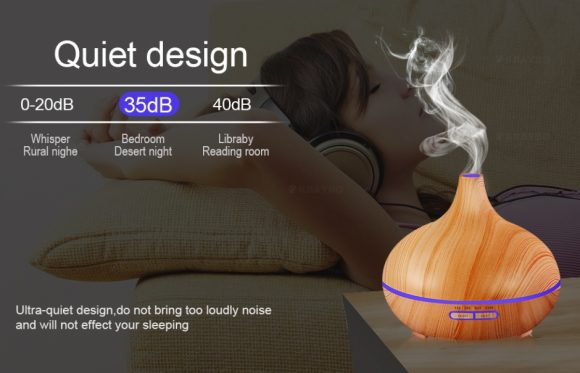 Creative Home Appliance Full Wood Grain Remote Control Aromatherapy Lamp - Image 5