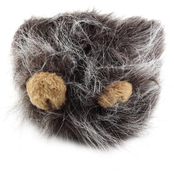 Funny Pet Hat For Small Dogs Cats Hat Emulation Lion Hair Mane Ears Head Cap Scarf Pet Halloween Festival Costume - Image 2
