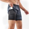 Men's Loose Three-point Quick-drying Lined Anti-exposure Double-layer Fitness Shorts - Image 7
