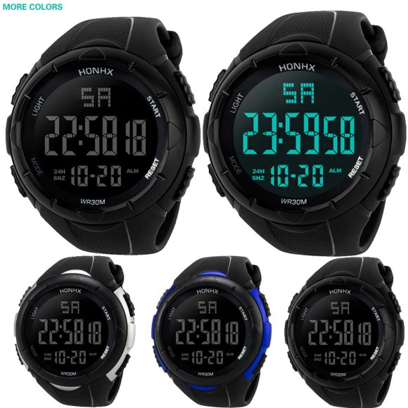 Men's Electronic Watch Negative Black Large Screen Sport Watch - Image 7
