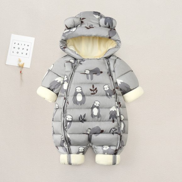 Baby winter white down jacket - Image 3