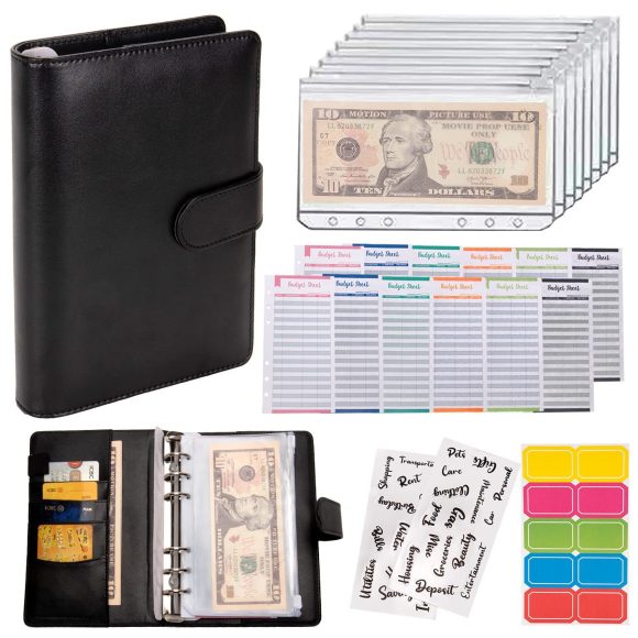 Macaron Loose-leaf Leather Notebook With Zipper Wallet Bill Storage Bag - Image 7