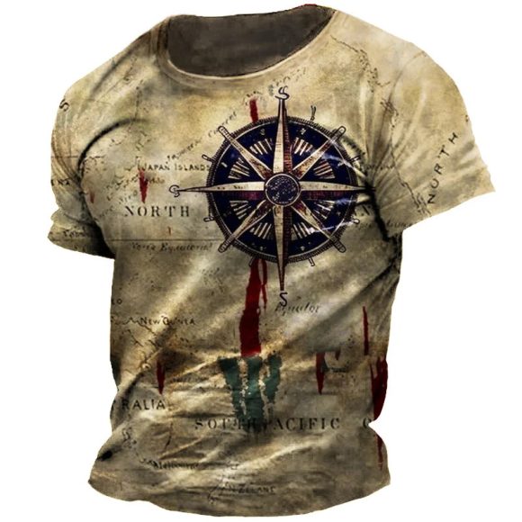 Men's Casual Loose Short Sleeves T-shirt Round Neck - Image 4