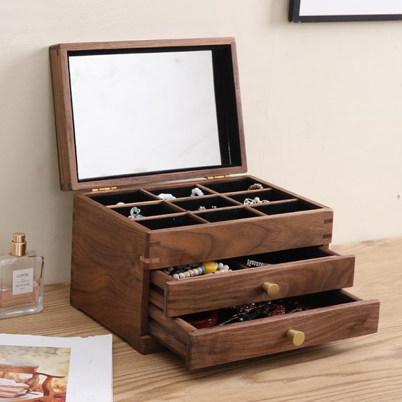 Cosmetic Box Solid Wood Storage Cabinet - Image 6