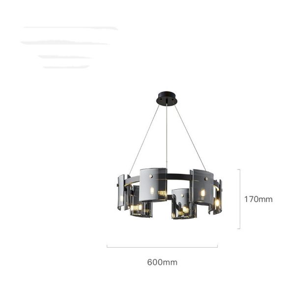 Modern Simple Glass Living Room Chandelier Bedroom Study Personality - Image 4