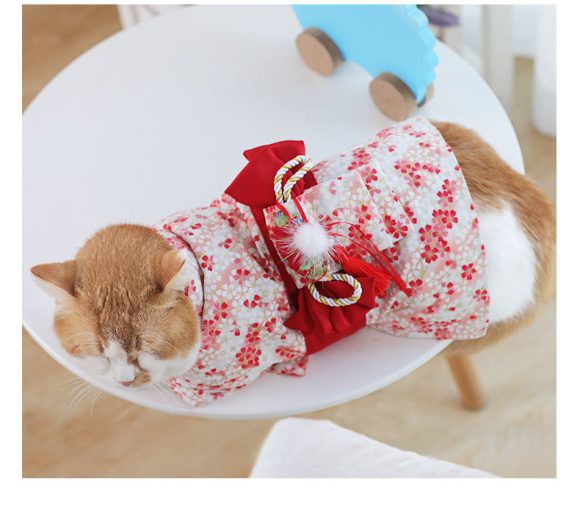 Thin Kimono Hairless Cat Puppet Pet Cat Dress - Image 9