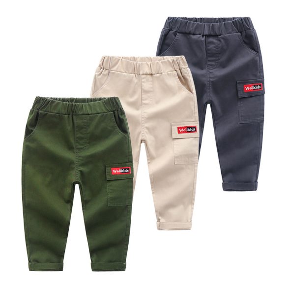 Children's cotton slim feet casual pants - Image 3