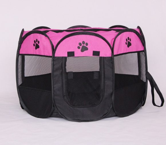 Fast folding octagonal pet fence, 600D Oxford cloth, waterproof and catching cat, dog cage, pet cage - Image 4