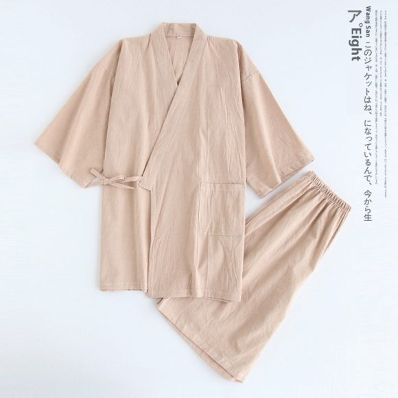 Japanese Men's Kimono Pajamas Short-sleeved Shorts - Image 8