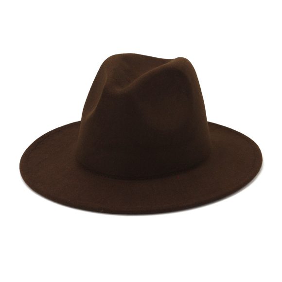 Double-sided Color Matching Flat Brim Fedora Hat - Image 3