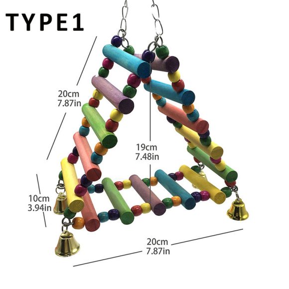 Parakeet Bird Toy Amusement Park Swing Stand - Image 3