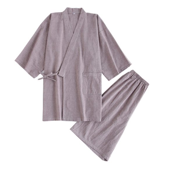 Japanese Men's Kimono Pajamas Short-sleeved Shorts - Image 3