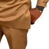 Yellow Patchwork Casual Loose Men Long-sleeve Suit - Image 5