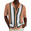 Men's Summer New Striped Contrast Color Knitwear Top - Image 5