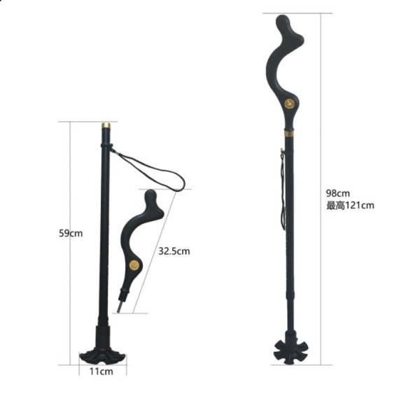 Telescopic Stick Stool Folding Handle Walking Stick - Image 8