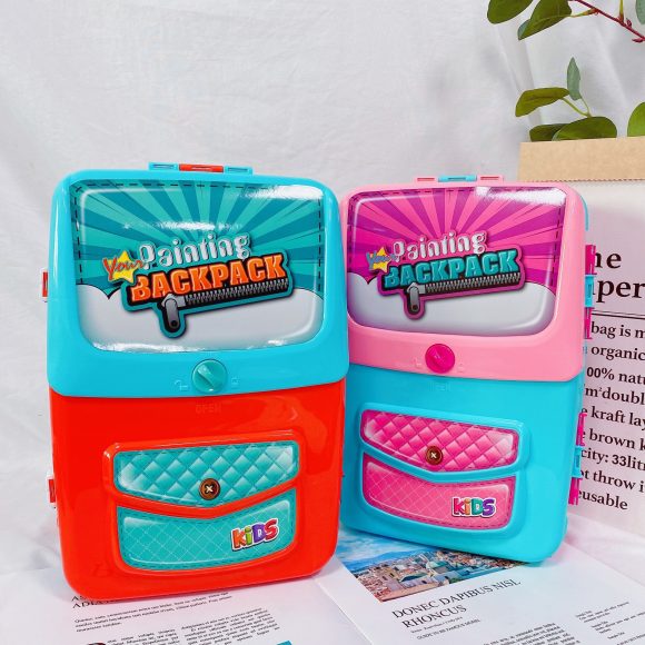 Children's 2 in 1 Painting Learning Backpack Toy - Image 2
