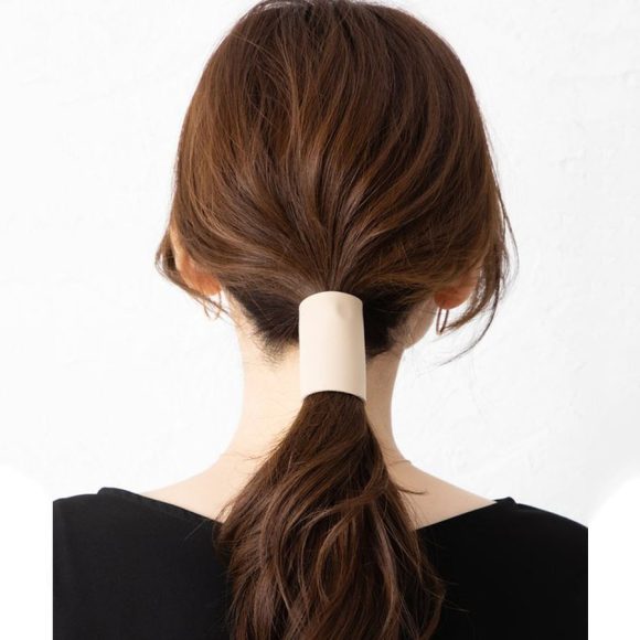 PU Leather Headband Gel Women Ponytail Clip Decoration Hair Accessories - Image 8