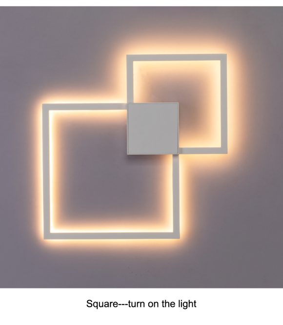 Simple geometric line LED shape wall light - Image 7
