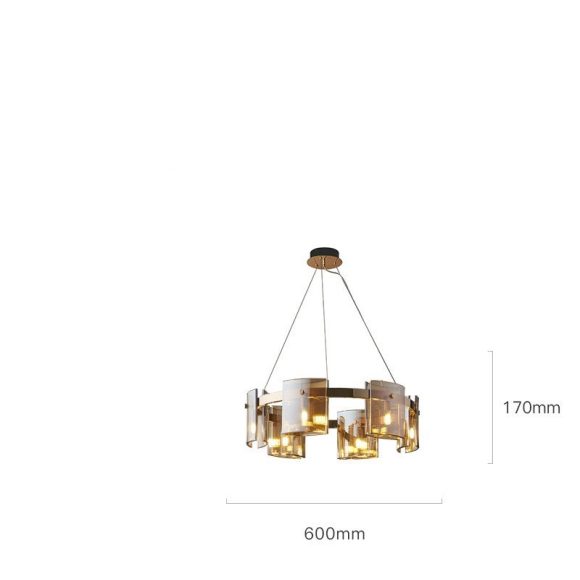 Modern Simple Glass Living Room Chandelier Bedroom Study Personality - Image 3
