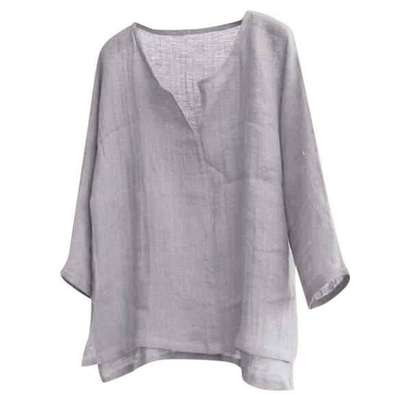 Chinese Style V-neck Men's Long-sleeved Shirt - Image 5